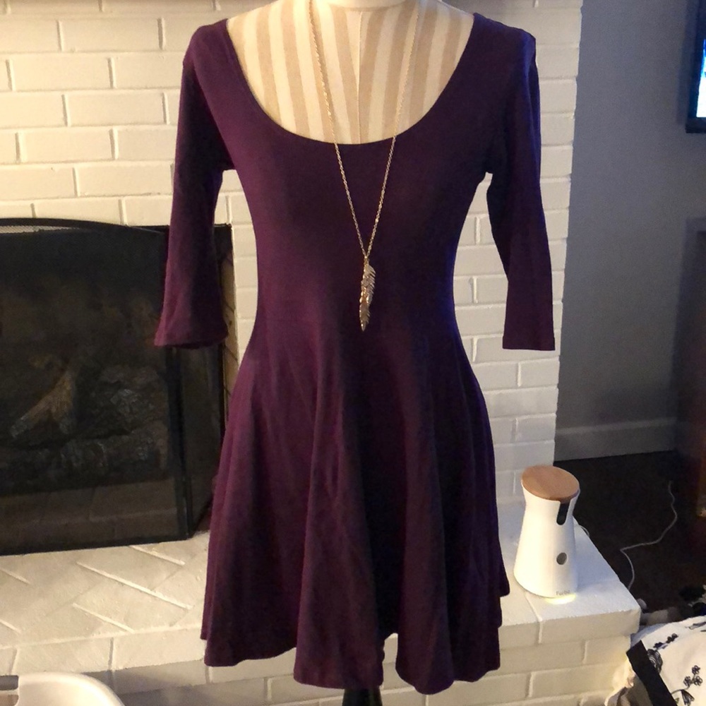 Eggplant purple Aline dress